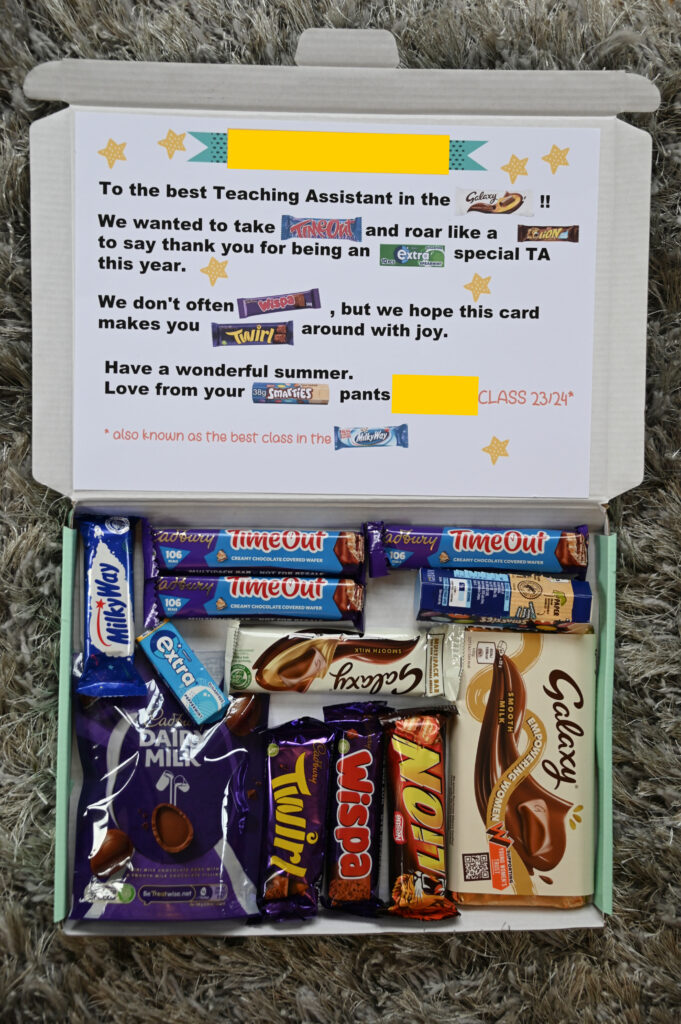 teacher gift candy box
