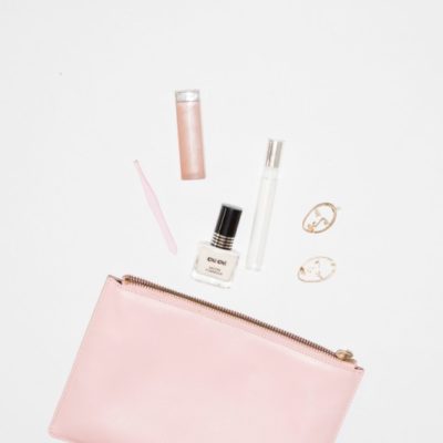 Make up bag with contents spilling out