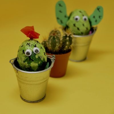 Cactus decorated eggs