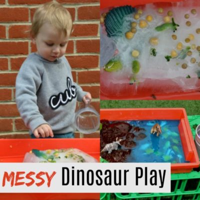 Messy Dinosaur Play